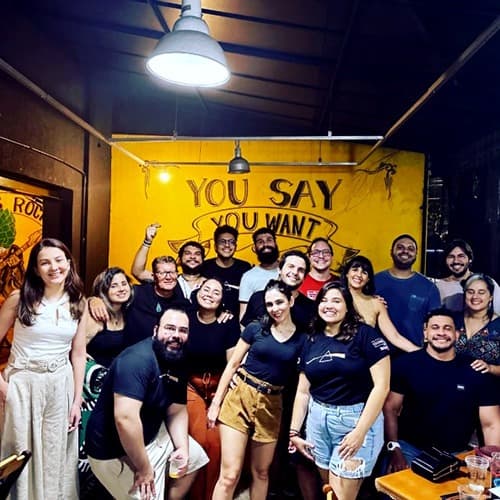 Students learning with Three Lions English